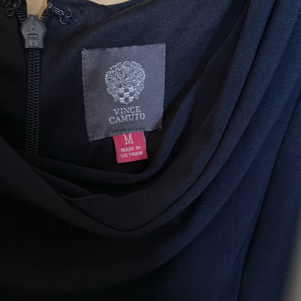 Vince Camuto Black Jumpsuit with Cowl Neck and Wide-Leg Design - Picture 2 of 5